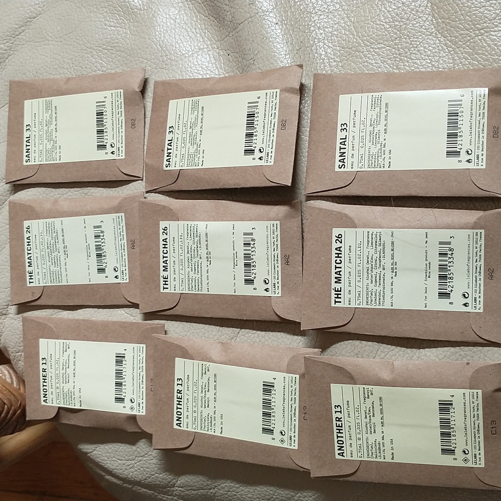 SOLD Le Labo Fragrance Samples Another 13; The' Matcha 26; Santal 33 I Have All